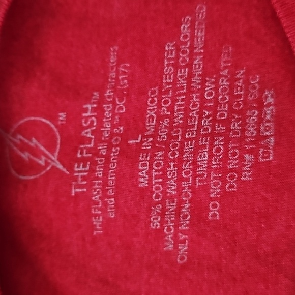 The Flash Red Short Sleeve Tee with Yellow Graphics - Picture 12 of 12